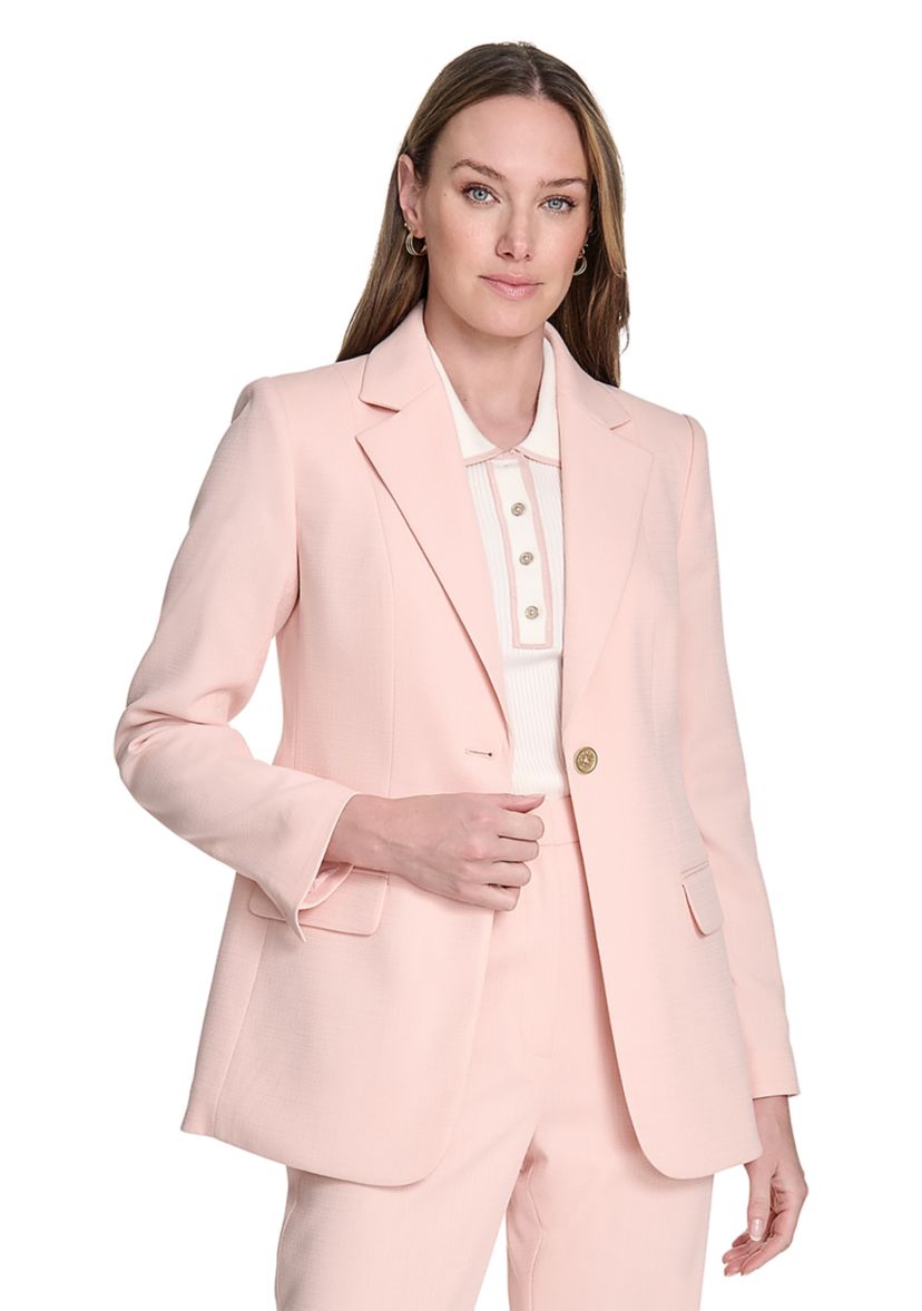 Womens Modern One Button Blazer