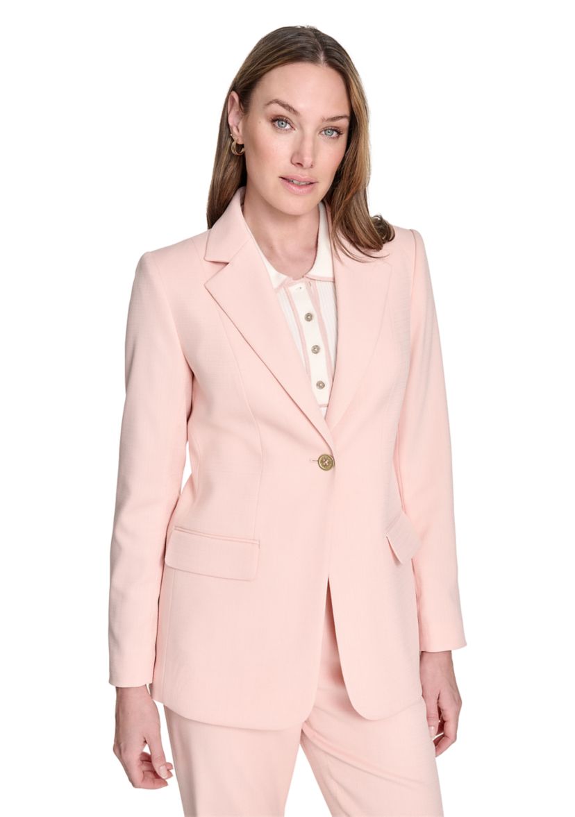 Womens Modern One Button Blazer