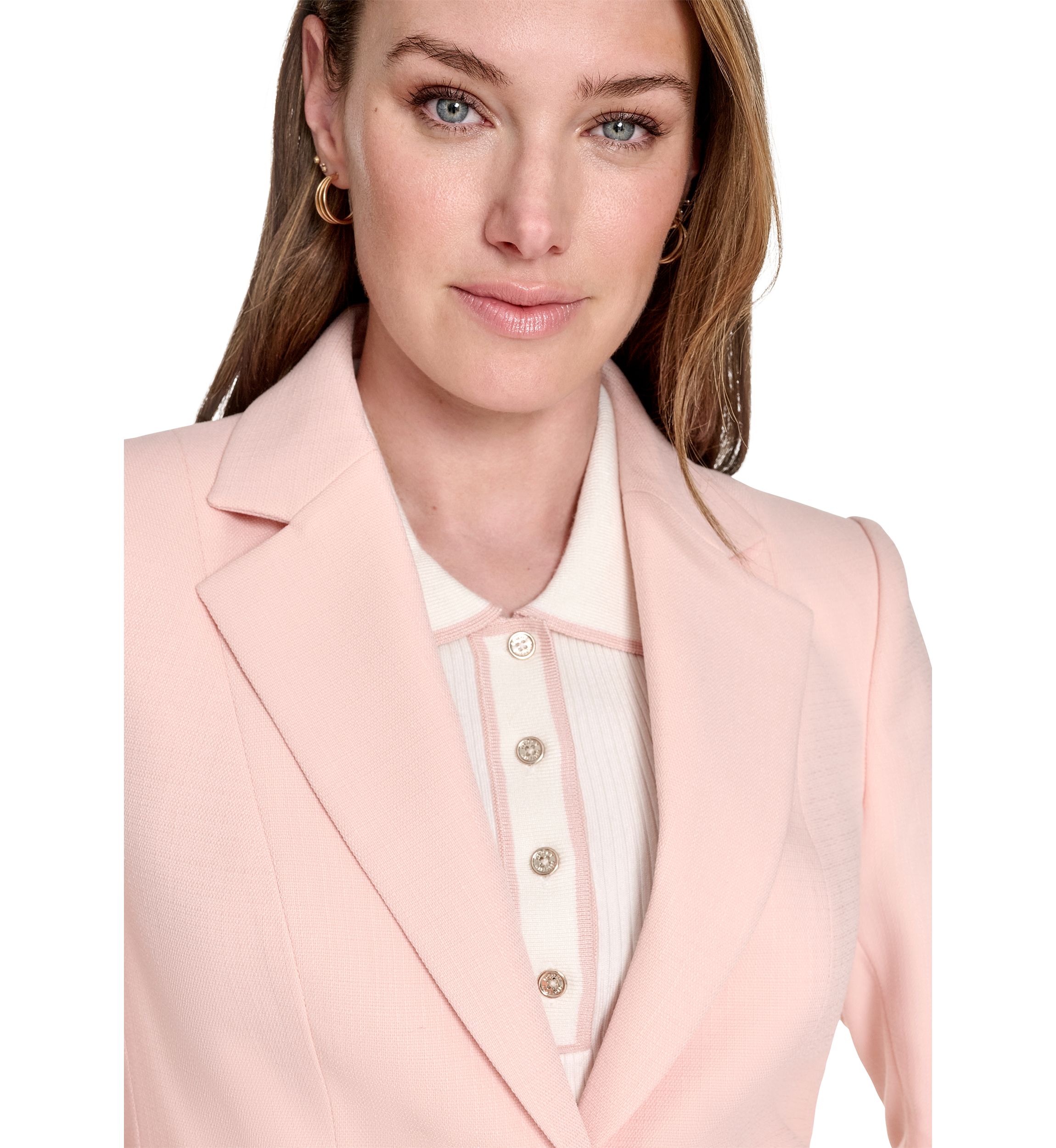 Womens Modern One Button Blazer