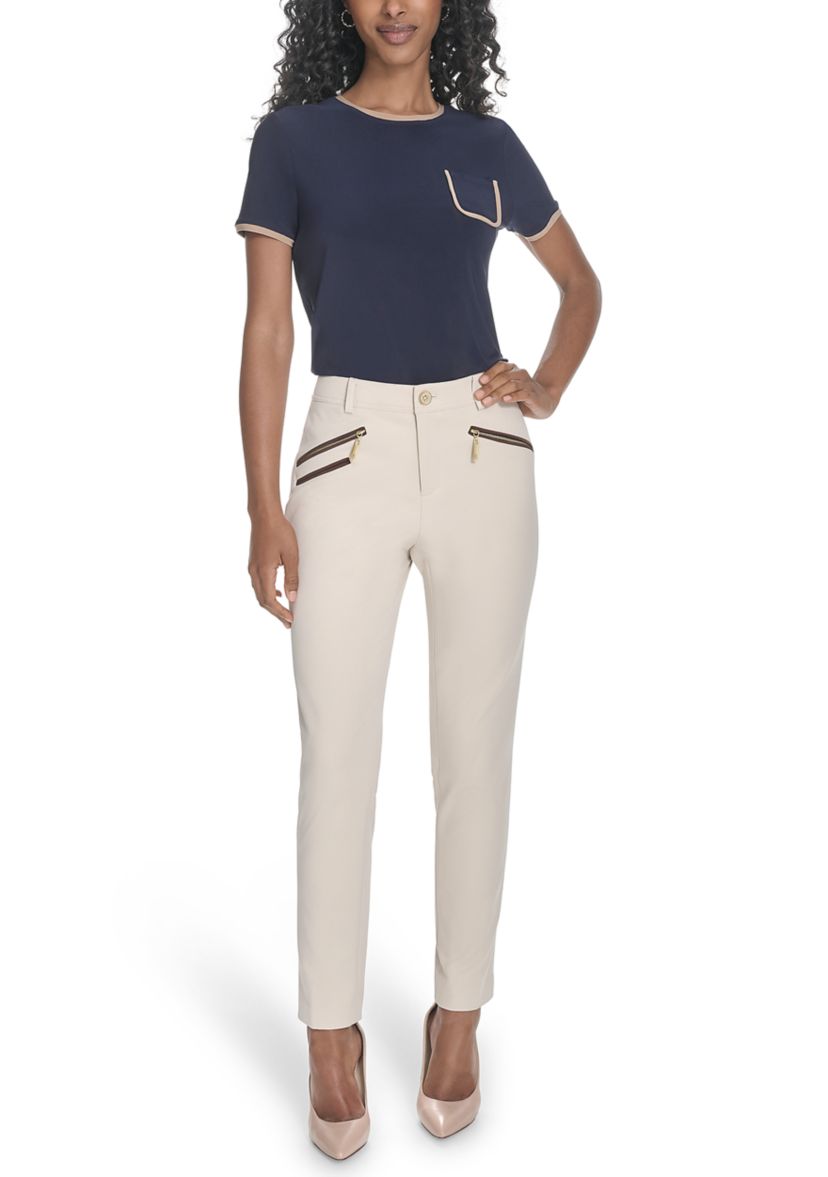 Womens Slim Fit Ankle Pants