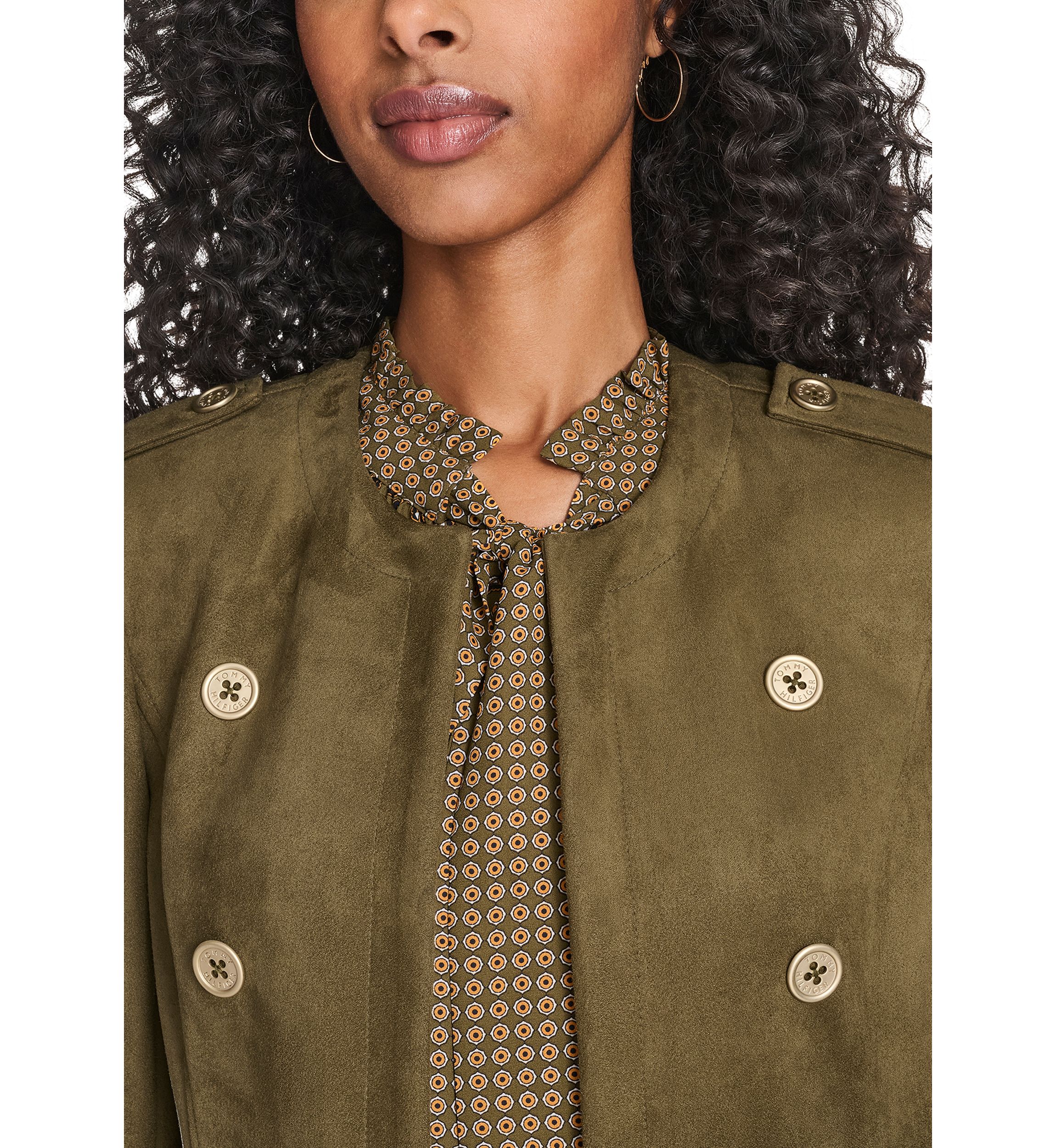 Womens Scuba Suede Band Jacket