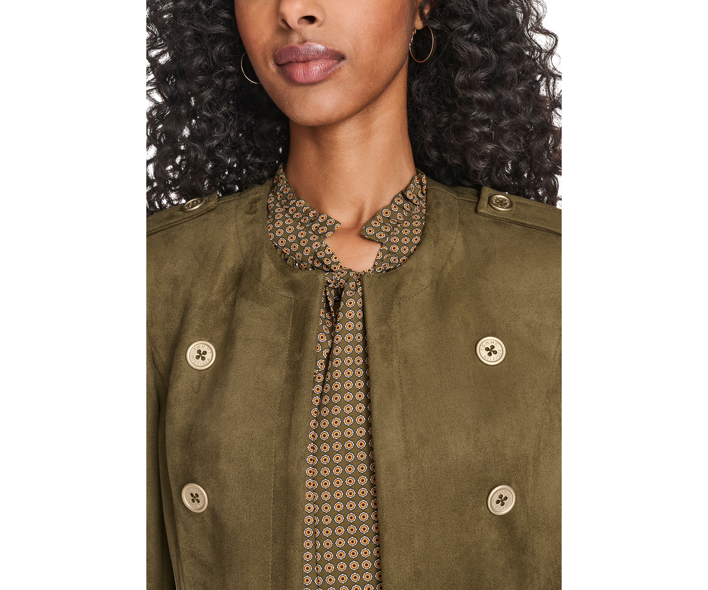 Womens Scuba Suede Band Jacket