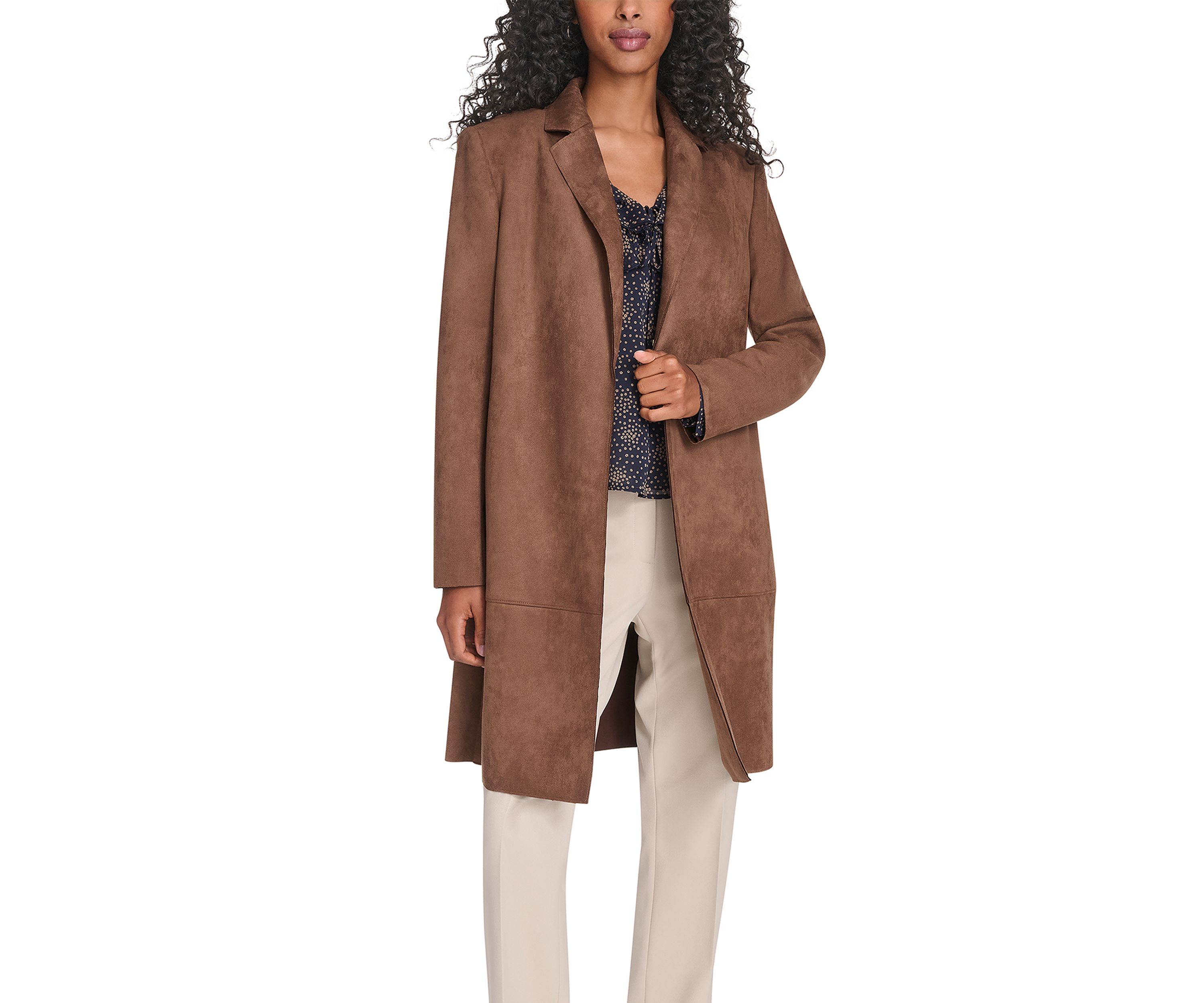 Womens Scuba Suede Topper