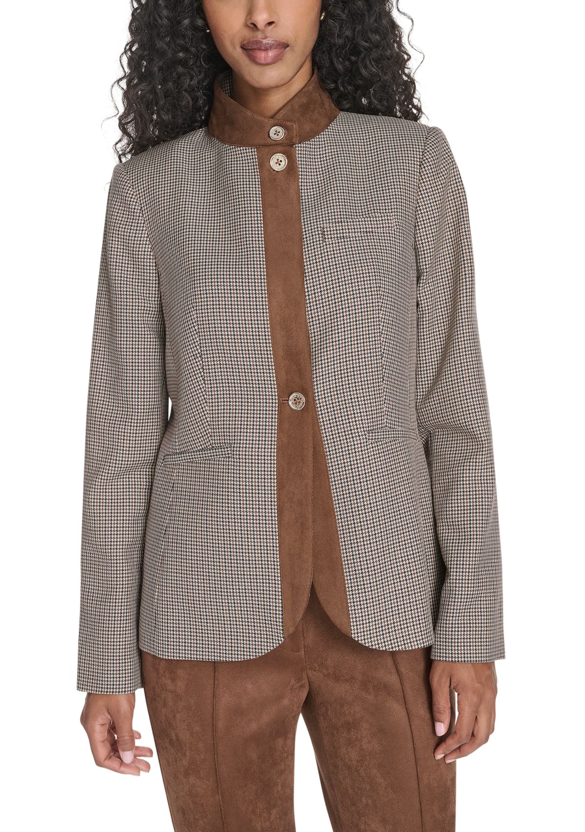 Womens Houndstooth Riding Jacket