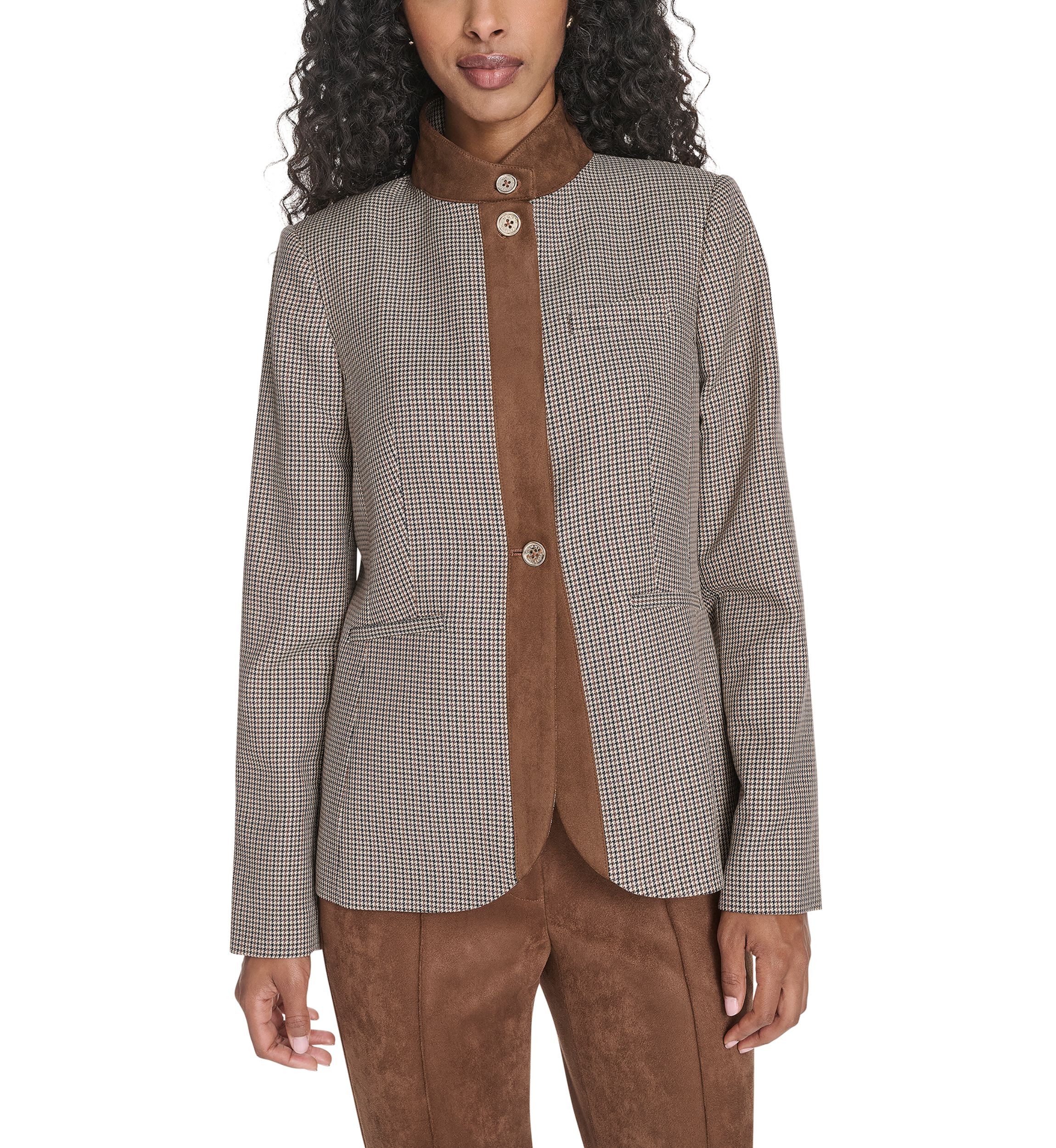 Womens Houndstooth Riding Jacket