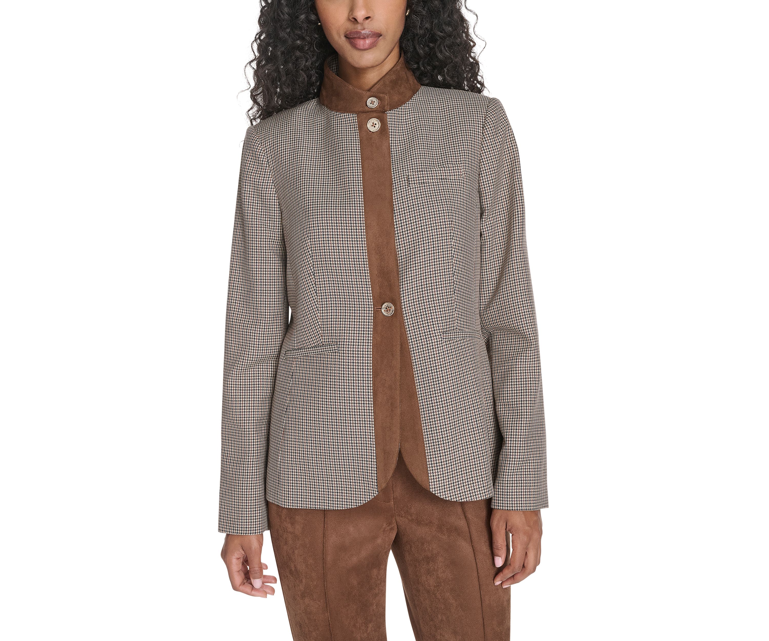 Womens Houndstooth Riding Jacket