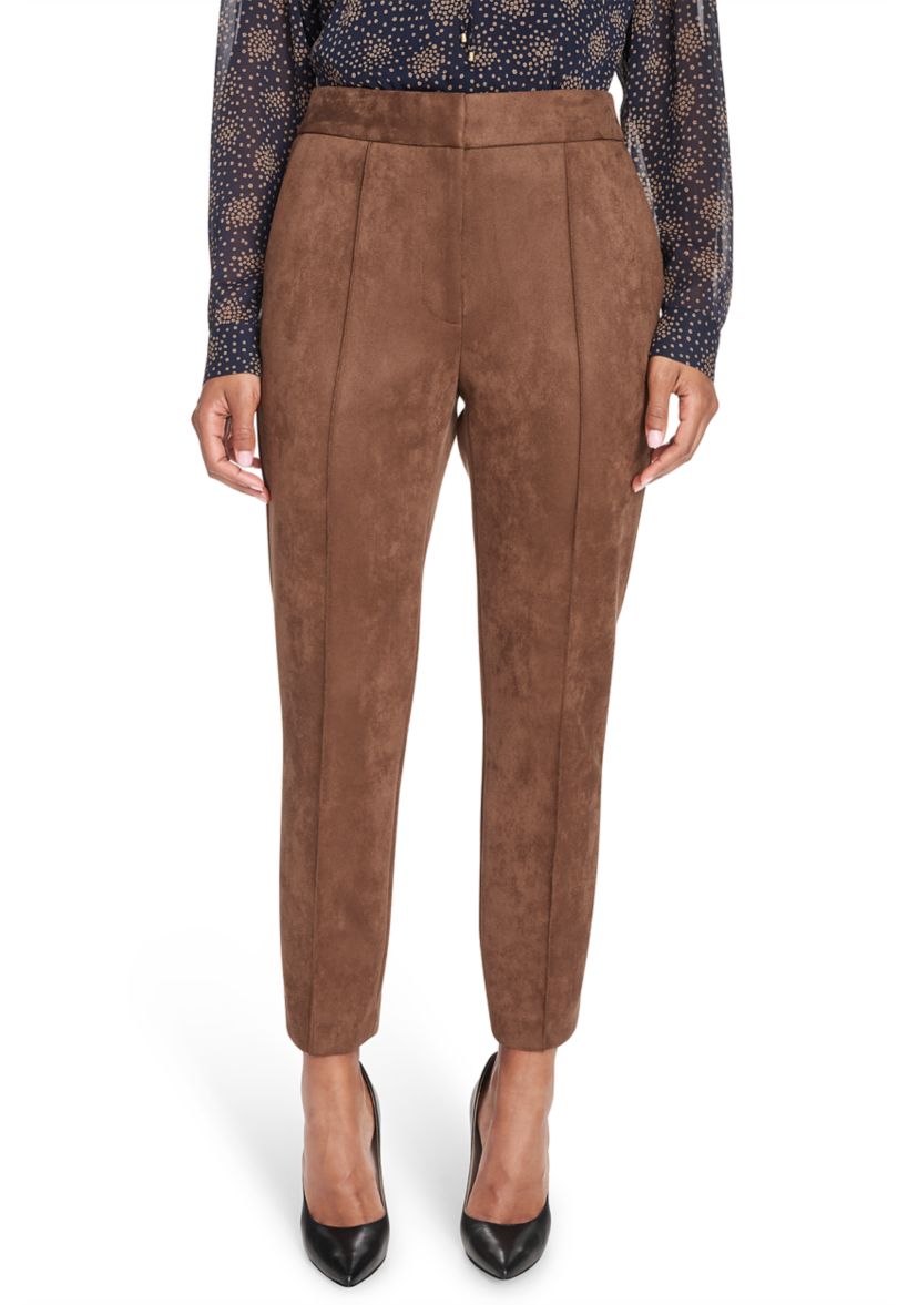 Womens Scuba Suede Ankle Pants