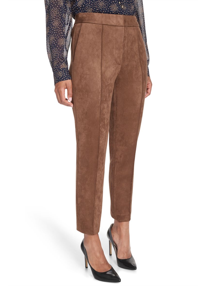 Womens Scuba Suede Ankle Pants