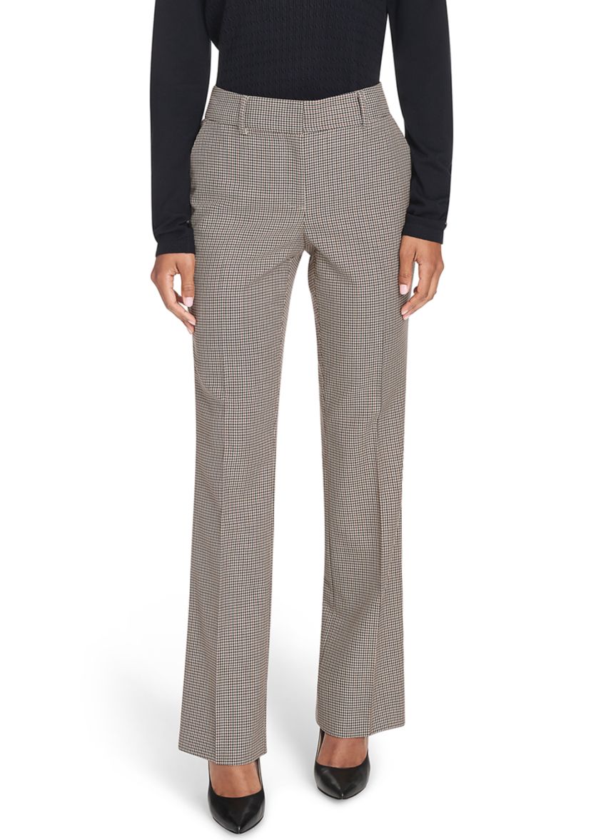 Womens Houndstooth Bootcut Trousers