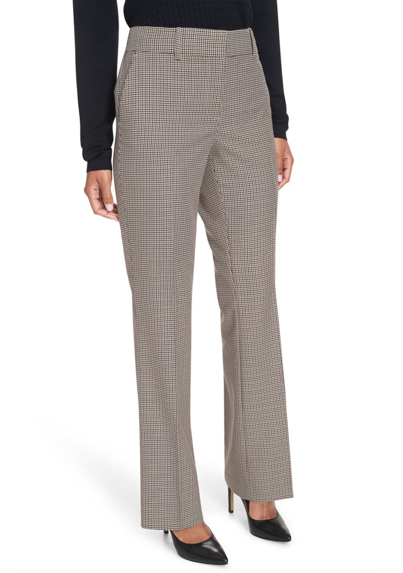 Womens Houndstooth Bootcut Trousers