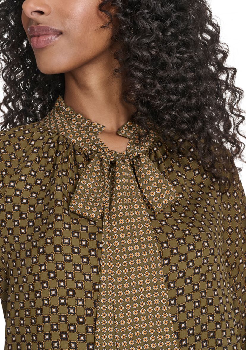 Womens Foulard Tie Neck Blouse