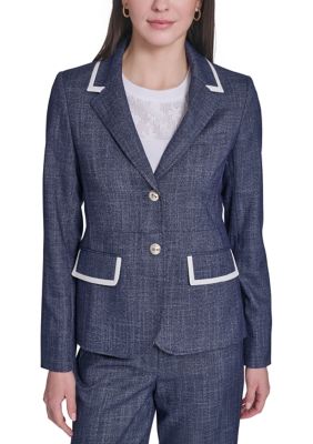 Tommy Hilfiger Women's Crosshatch Blazer, 8