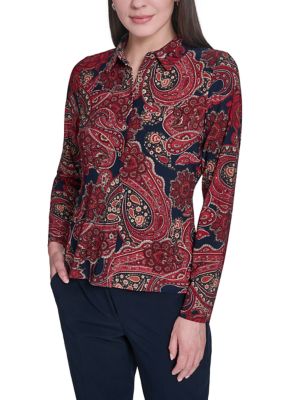Tommy Hilfiger Women's Long Sleeve Button Up Shirt, Small