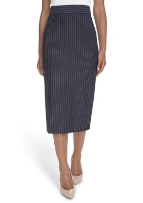 Tommy Hilfiger Women's Pinstripe Pencil Skirt