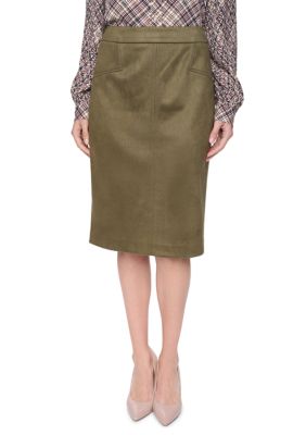 Tommy Hilfiger Women's Faux Suede Pencil Skirt