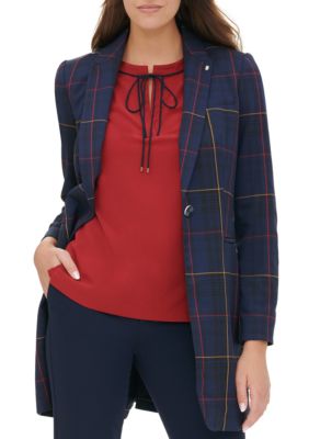 Tommy Hilfiger Women S Windowpane Topper Jacket Belk