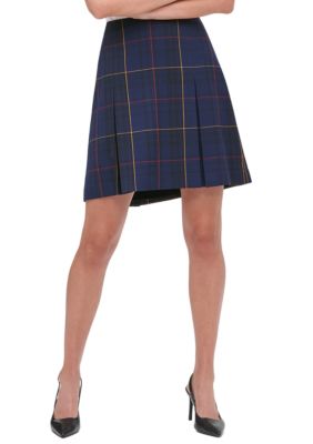 Tommy Hilfiger Women S Windowpane A Line Skirt Belk