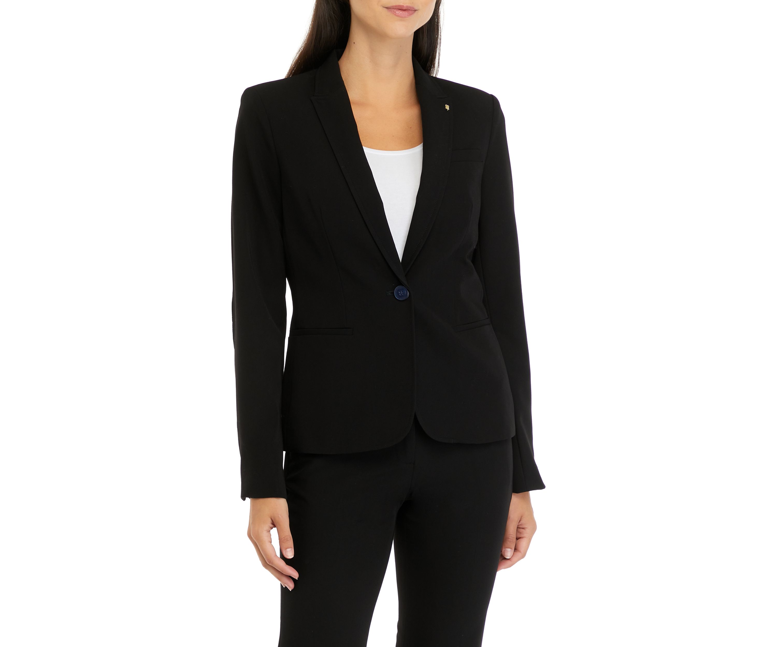 Womens One Button Twill Jacket
