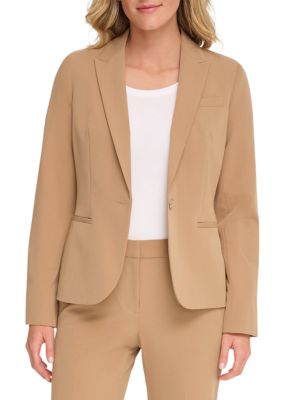 Tommy Hilfiger Women's One Button Twill Jacket, 4