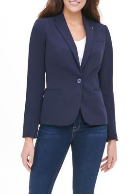 Tommy Hilfiger Women's One Button Twill Jacket, 2