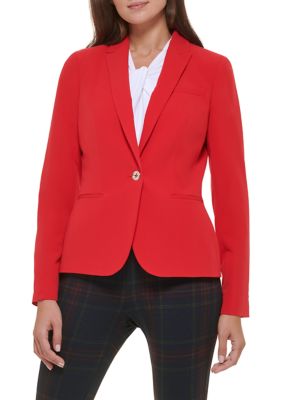Tommy Hilfiger Women's One Button Twill Jacket, 2