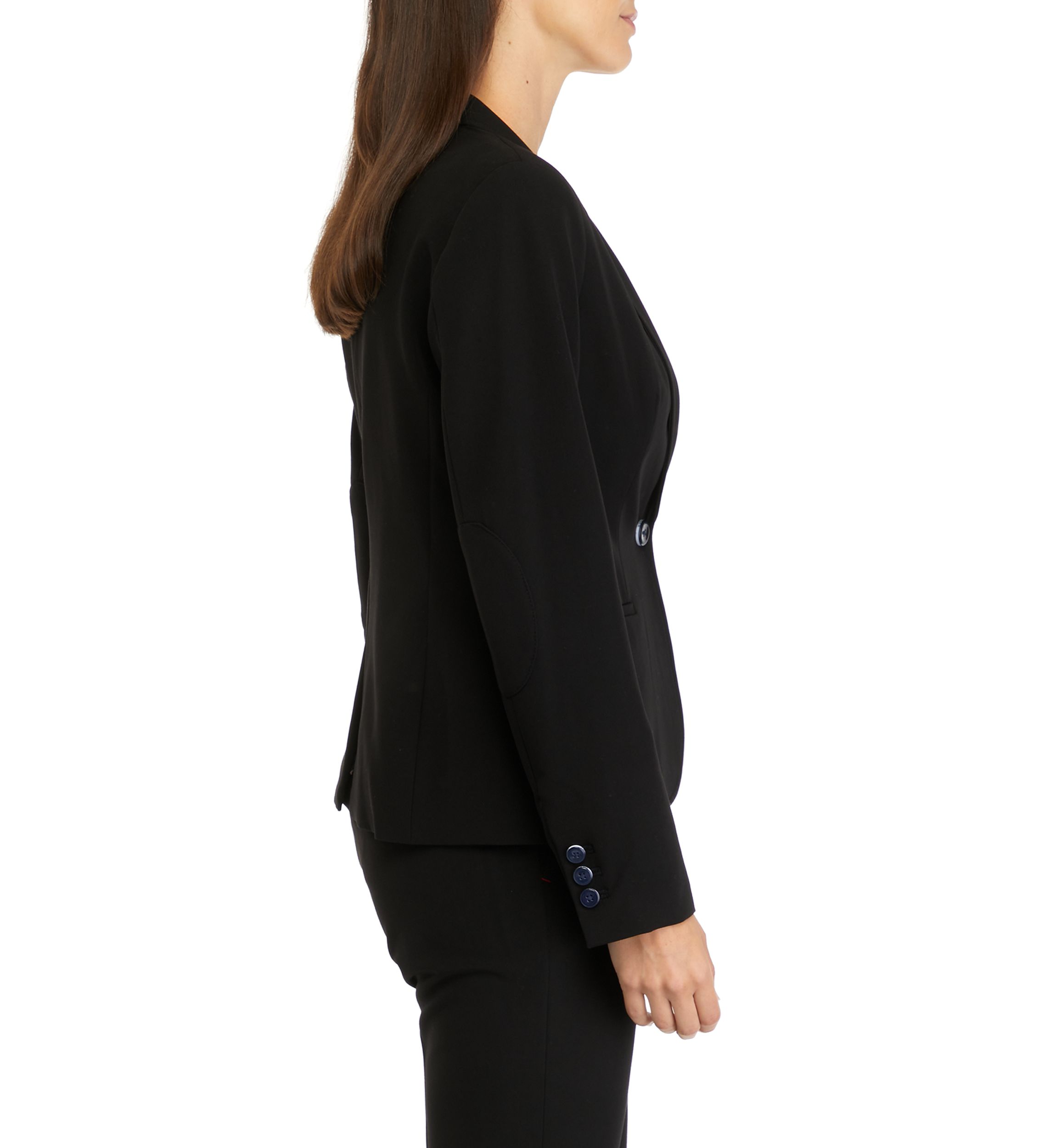 Womens One Button Twill Jacket