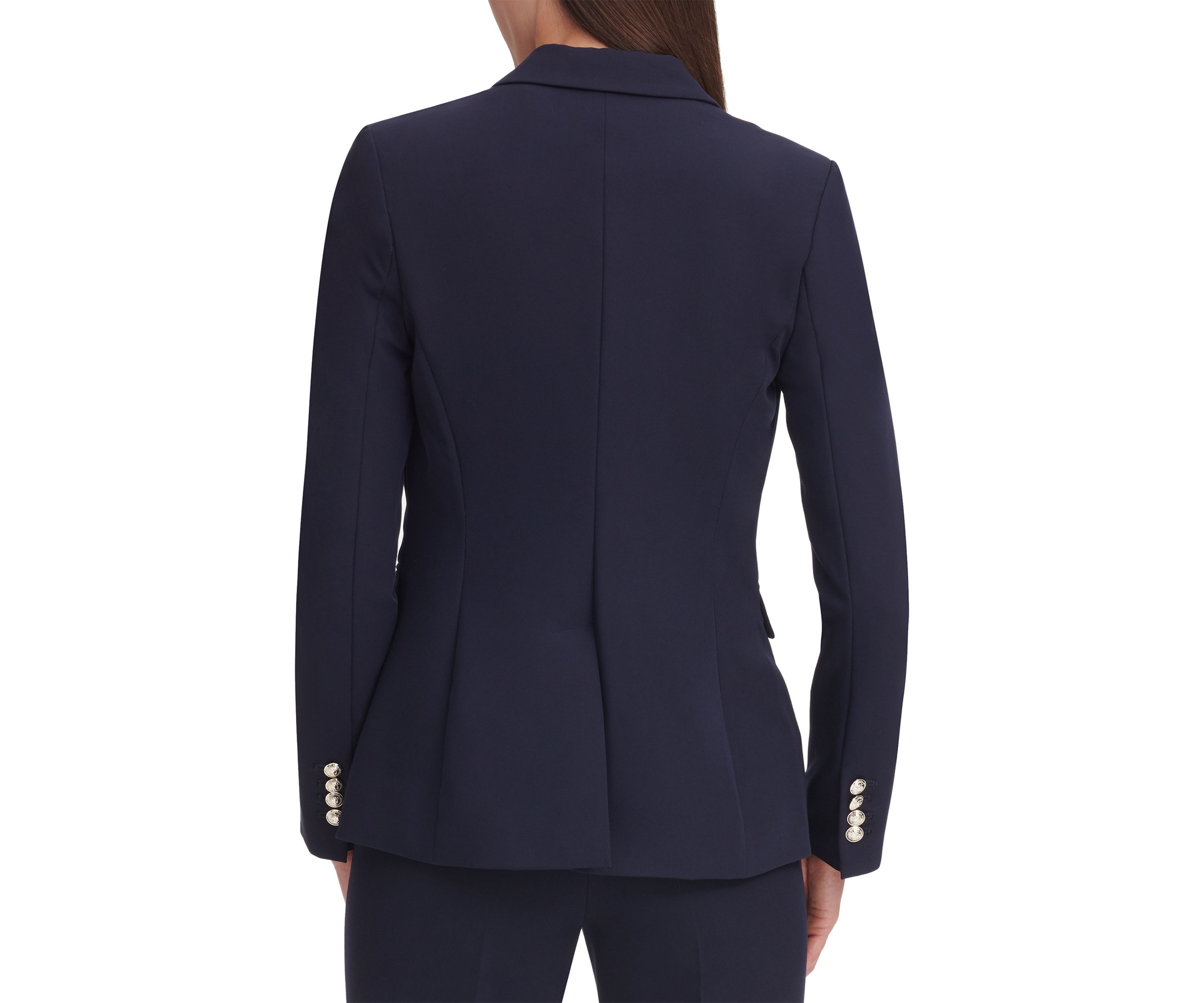 Womens 1 Button Twill Suit Jacket