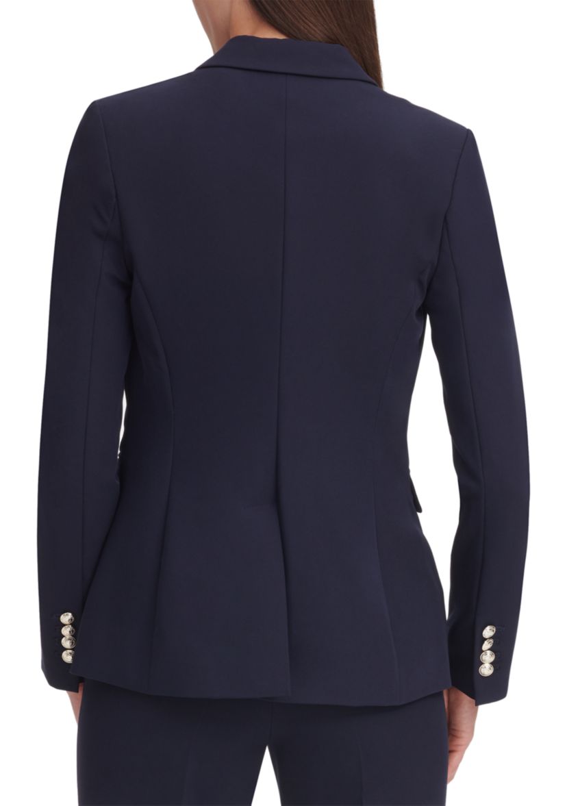 Womens 1 Button Twill Suit Jacket