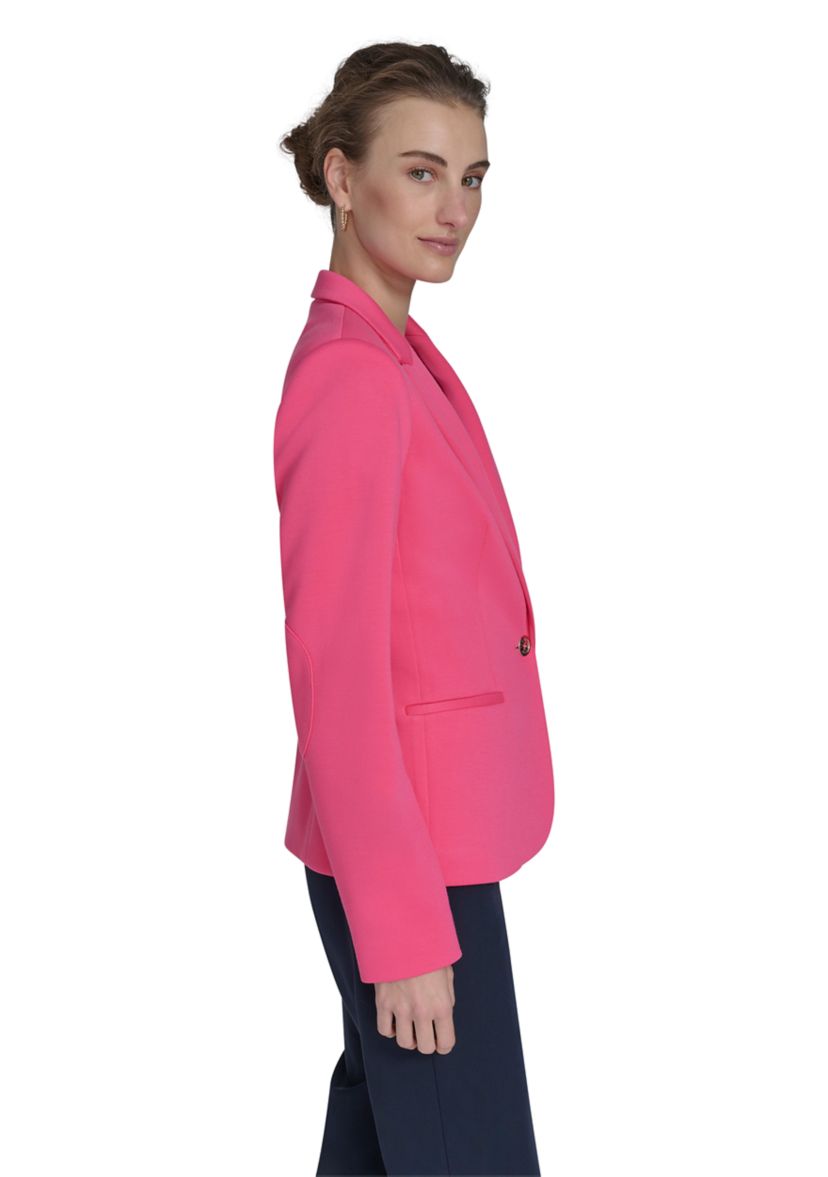 Womens Textured One Button Blazer