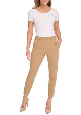 Tommy Hilfiger Women's Flat Front Ankle Pants, 2