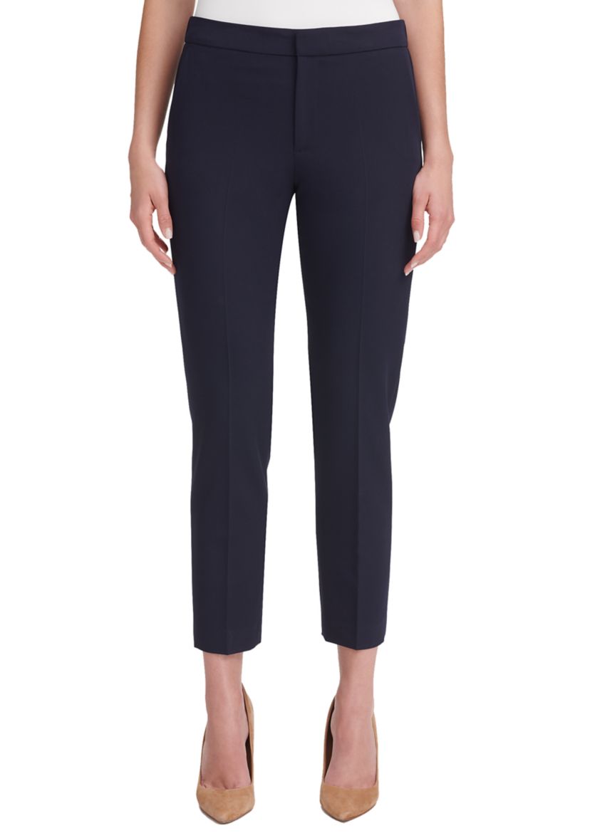 Womens Flat Front Ankle Pants