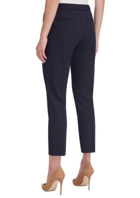 Ophelia Slim Fit Flat Front Ladies Navy Pin Dot Pants - Womens Suit Pants –  Ackermann's Apparel