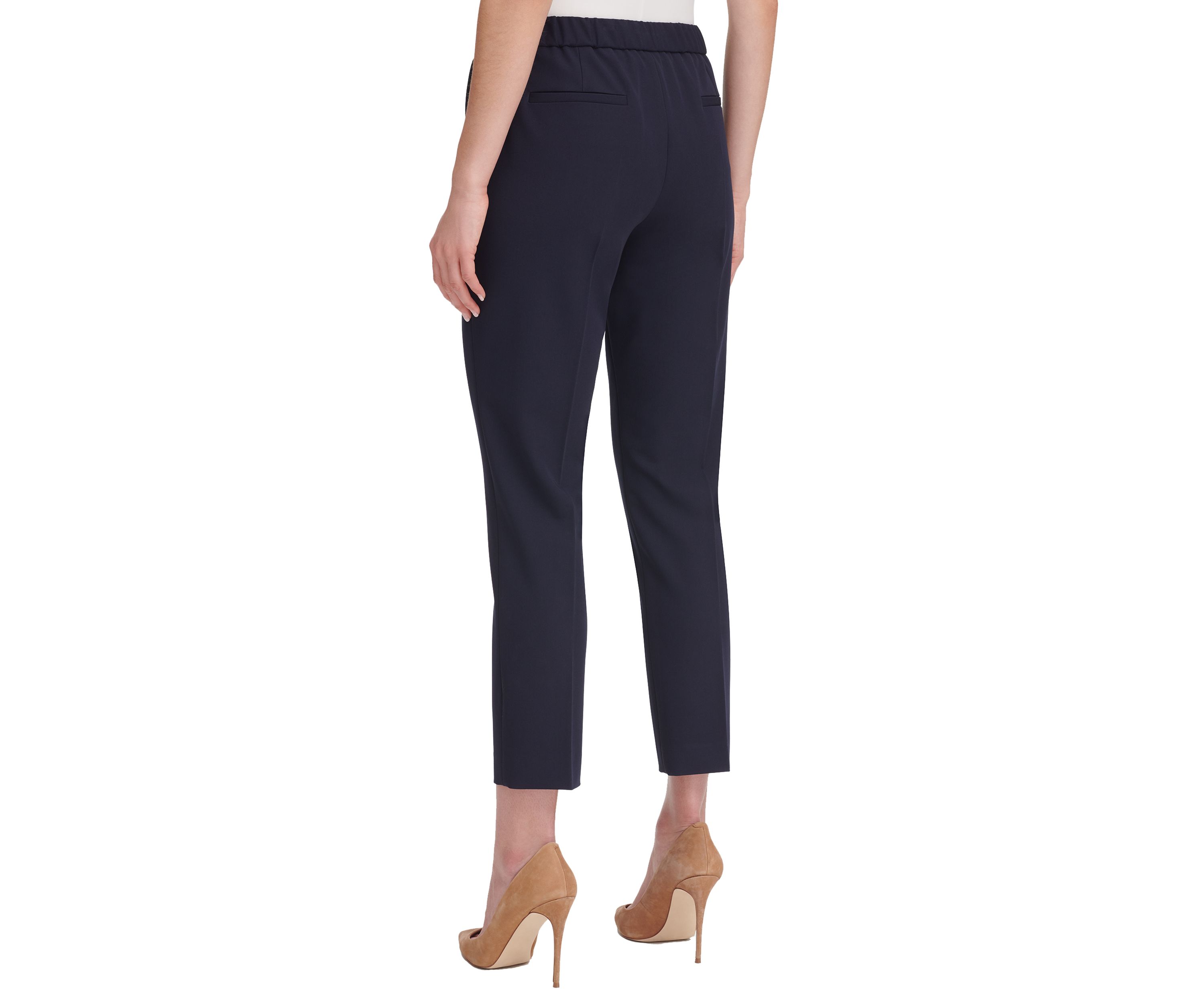 Womens Flat Front Ankle Pants