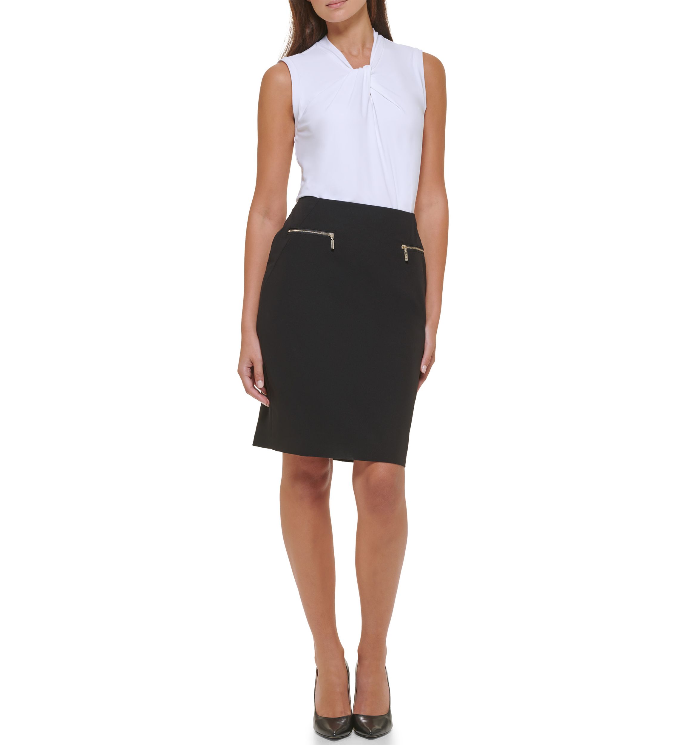 Womens Side Zip Pencil Skirt