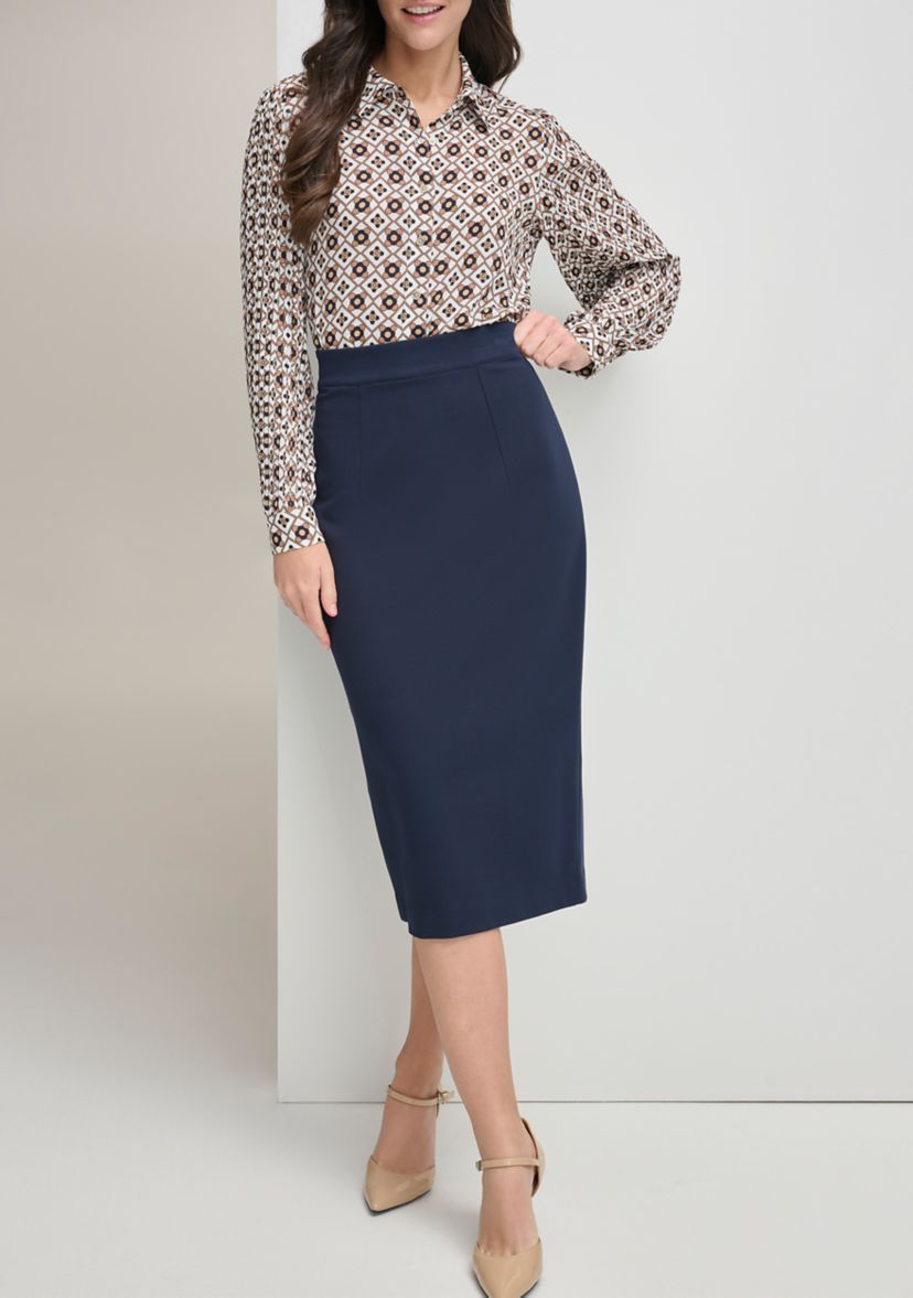Womens High Waist Midi Pencil Skirt