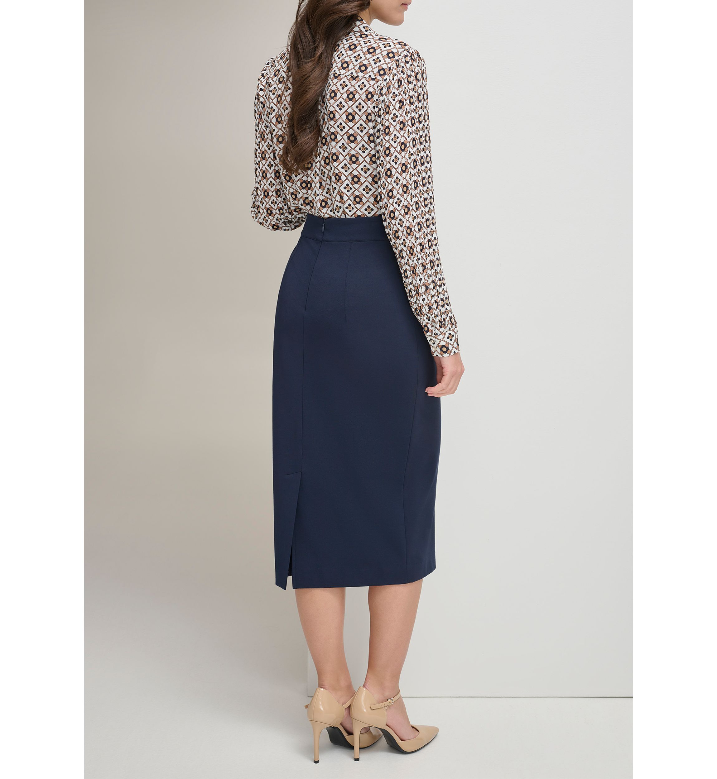 Womens High Waist Midi Pencil Skirt