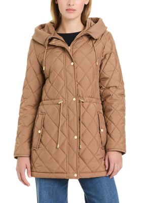 kate spade new york Women's Diamond Quilted Anorak Jacket, Large