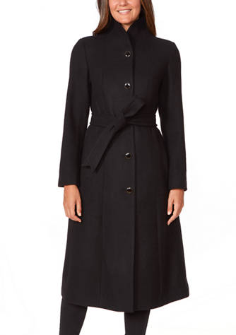 Kate Spade Women's Belted Maxi Coat with a Rounded High Neck | belk