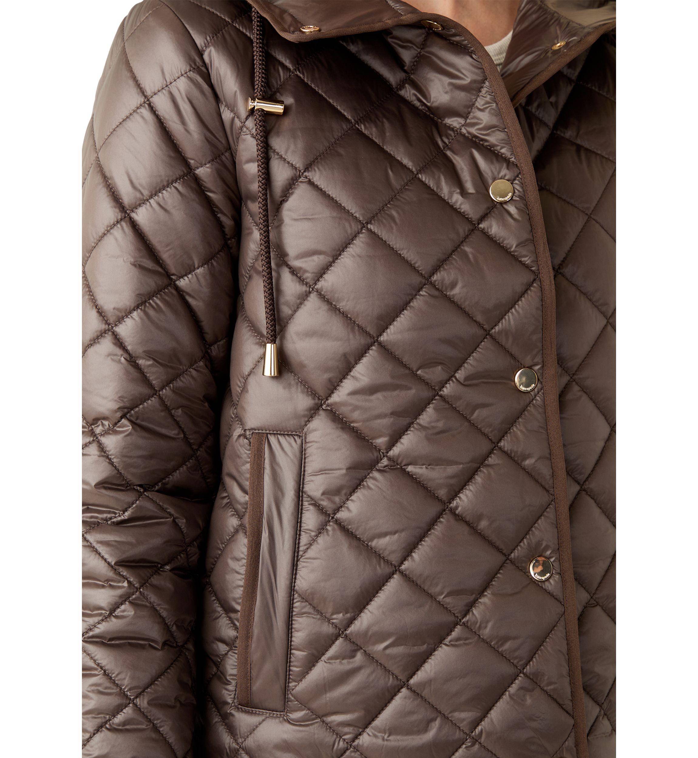 Womens Packable Quilted Jacket with Hood