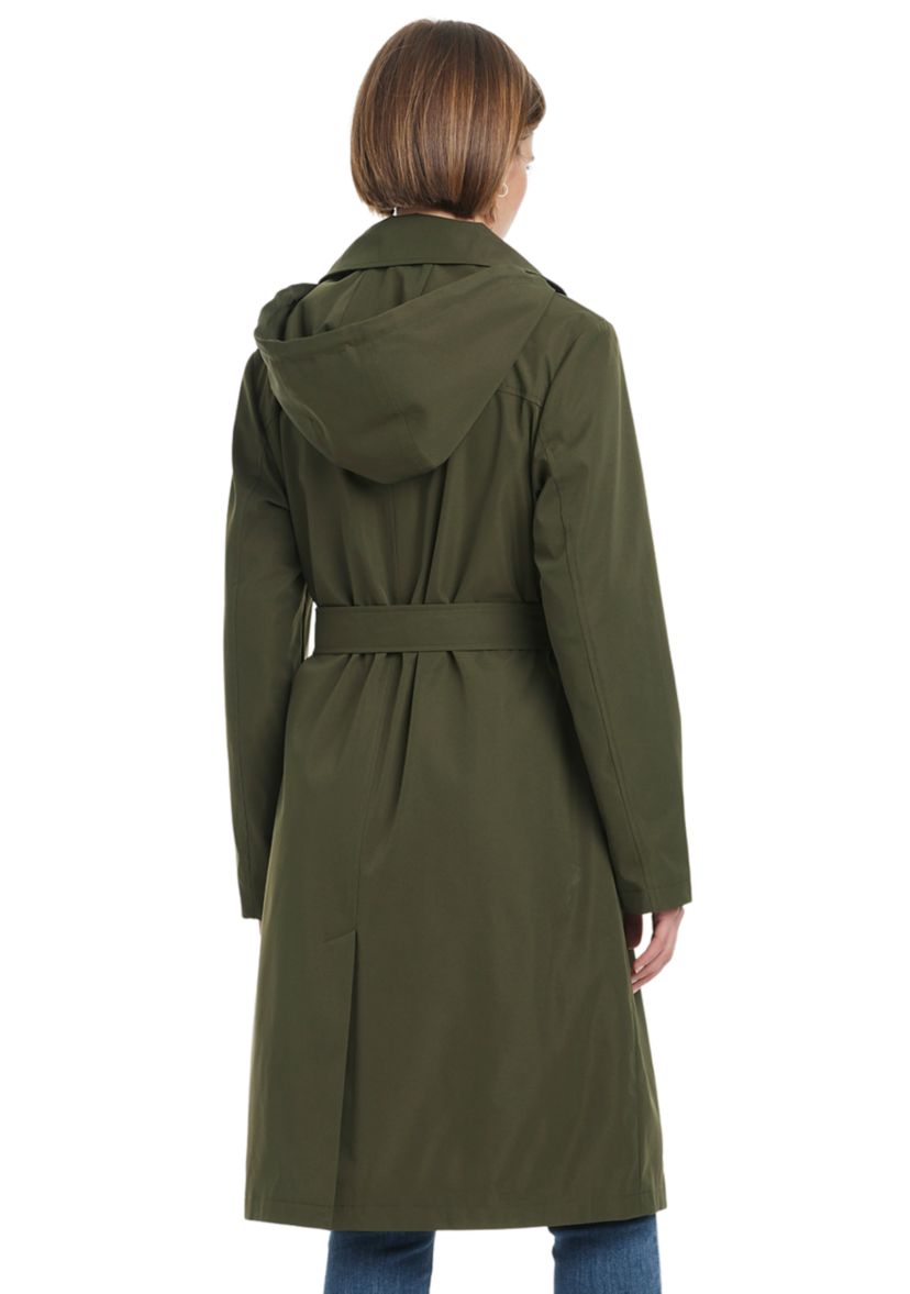 Womens Belted Rain Trench Coat
