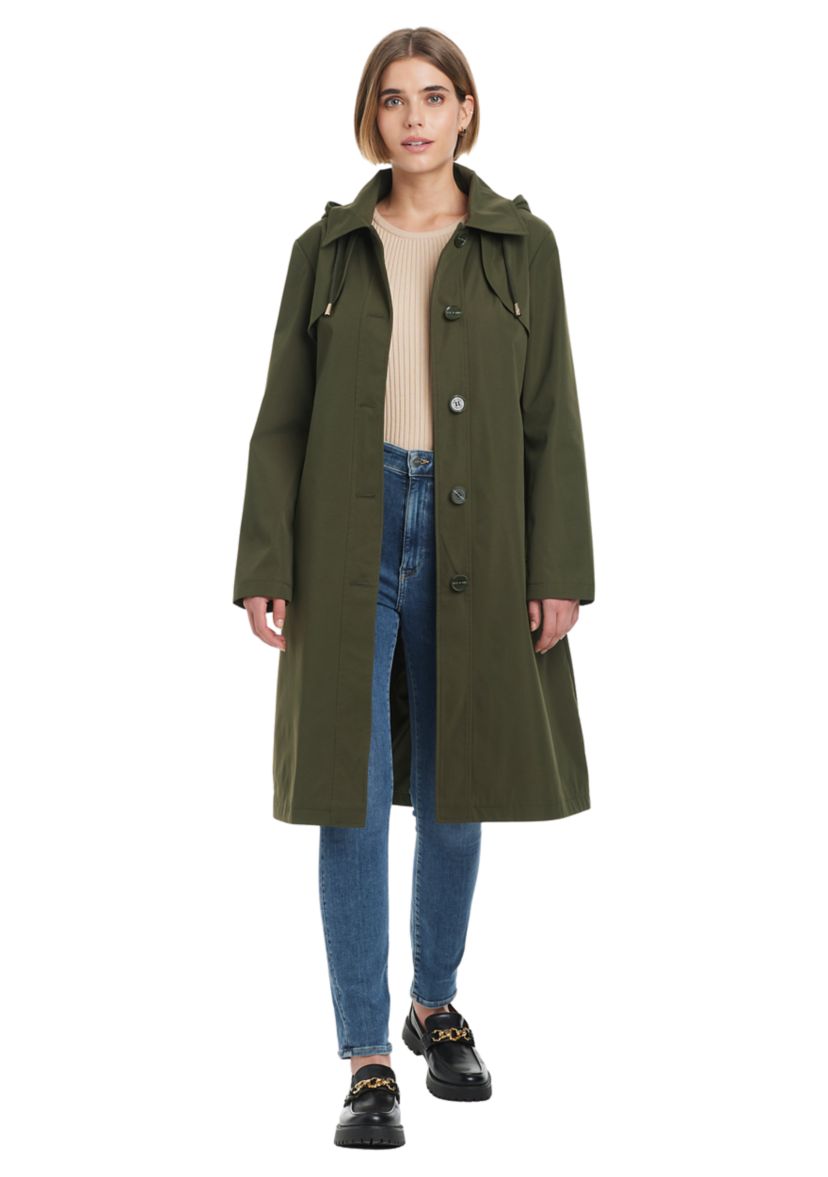 Womens Belted Rain Trench Coat