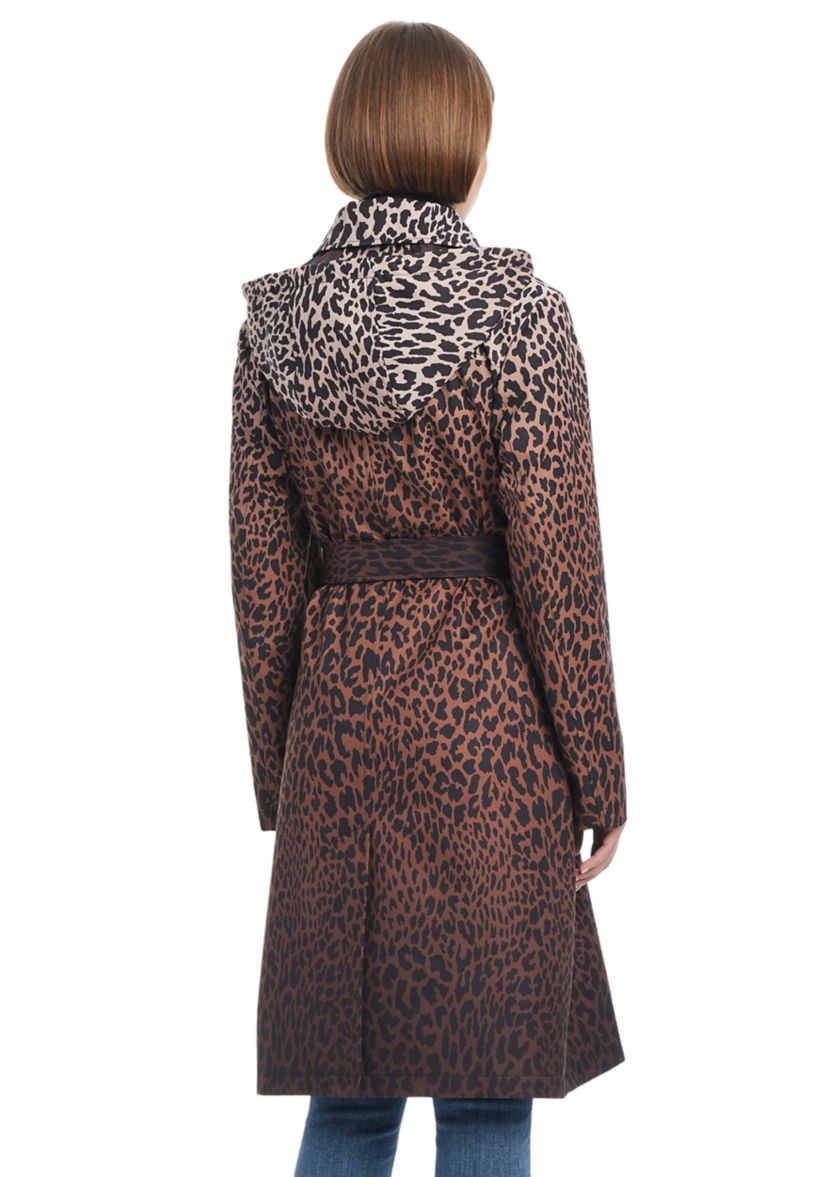 Womens Belted Rain Trench Coat