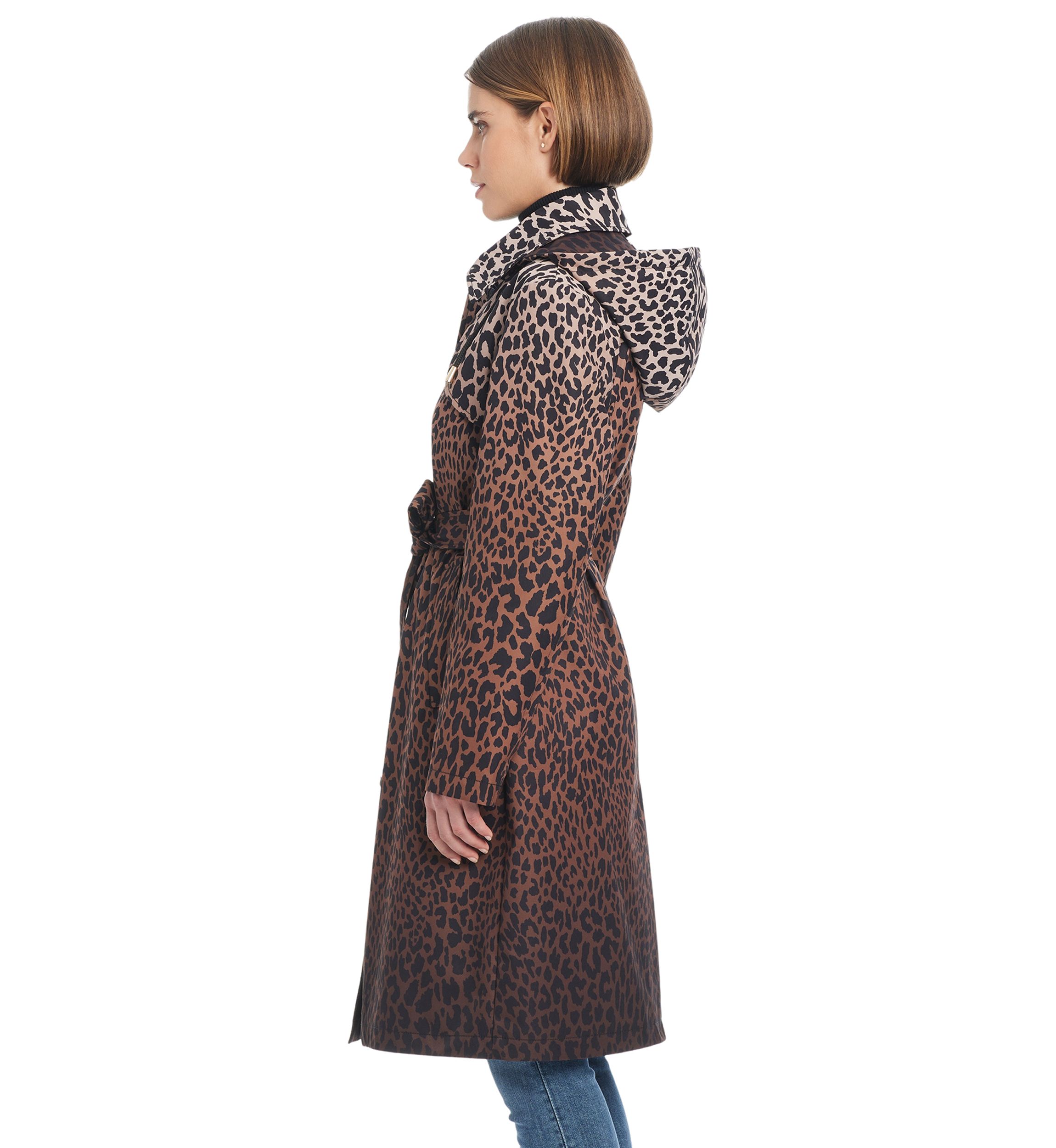 Womens Belted Rain Trench Coat