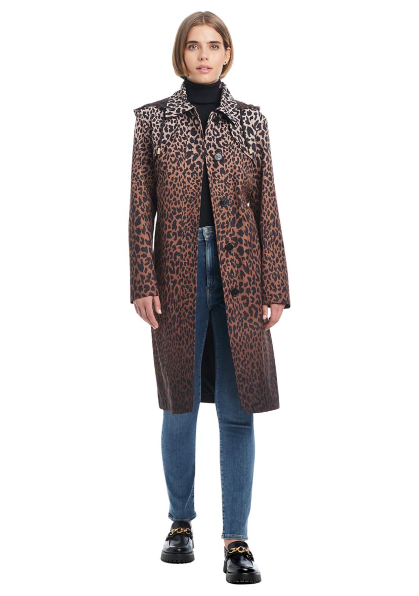 Womens Belted Rain Trench Coat