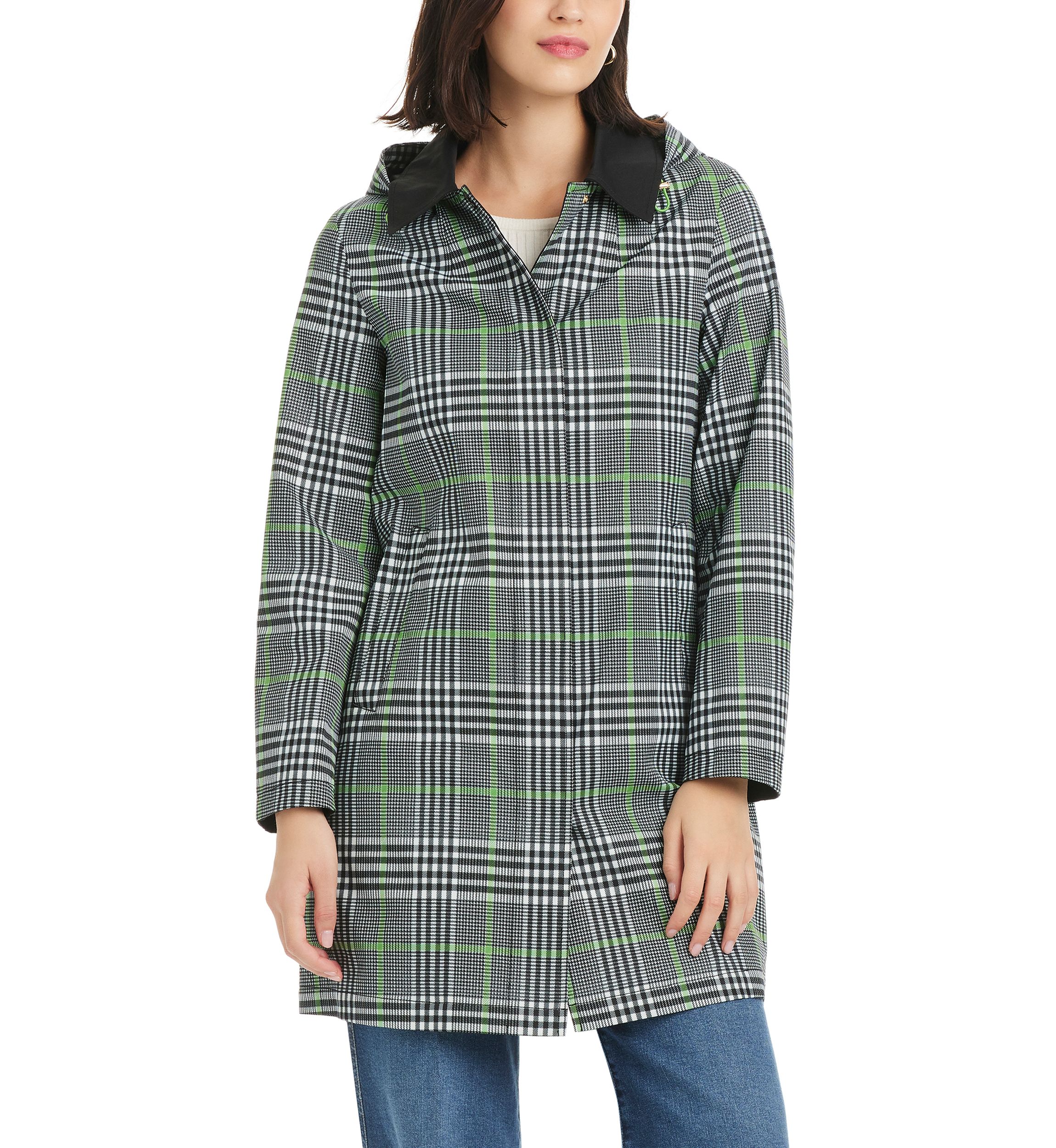 Womens Short Single Breasted Rain Coat 