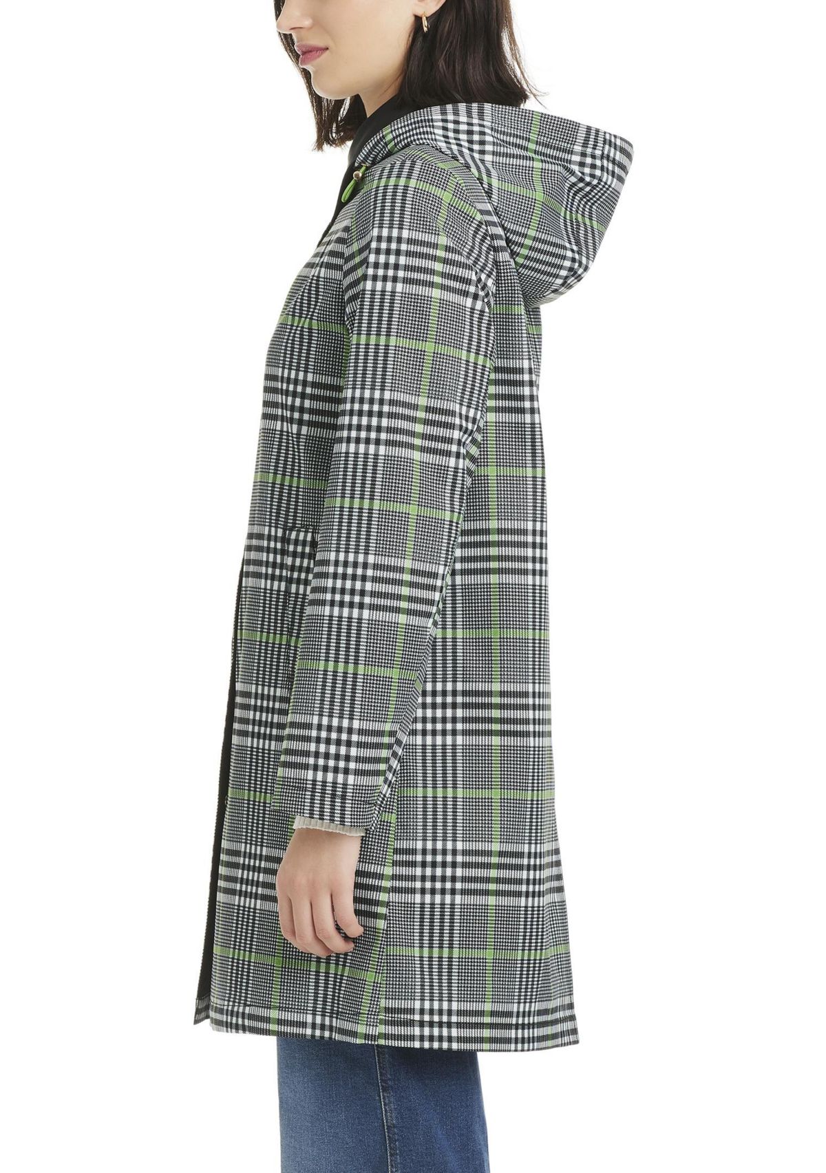 Womens Short Single Breasted Rain Coat 