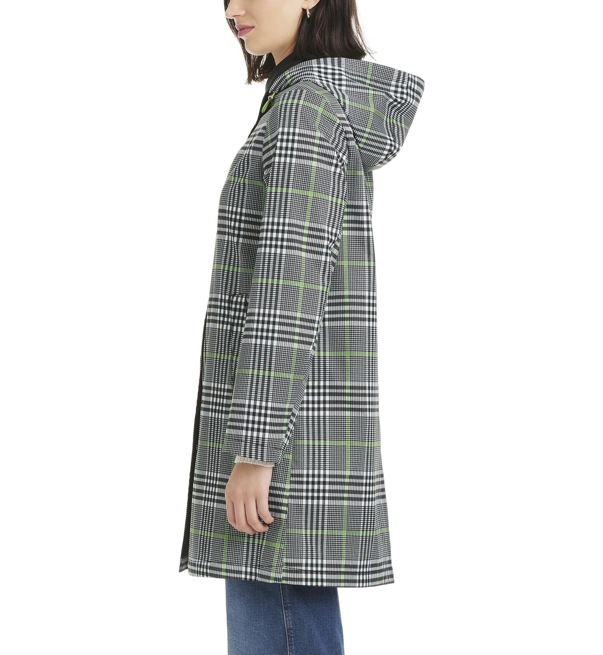 Womens Short Single Breasted Rain Coat 