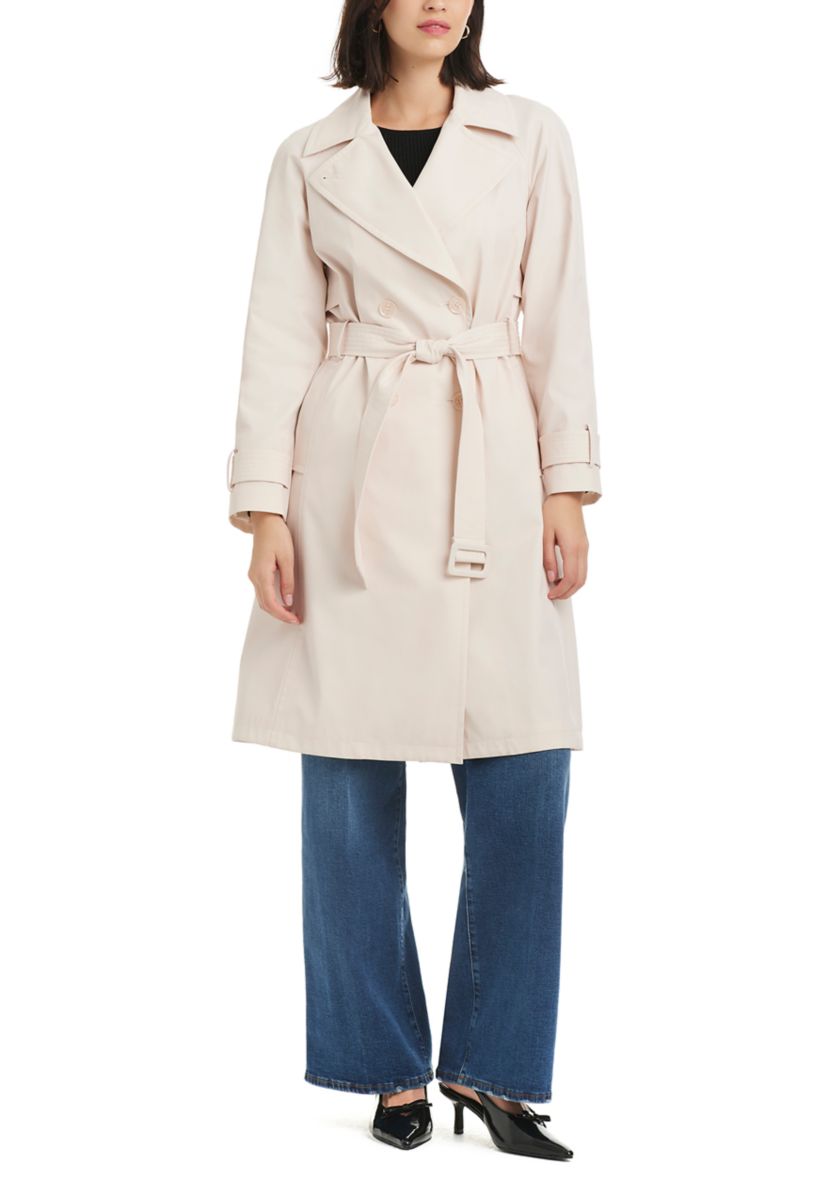 Womens Long Double Breasted Trench Coat
