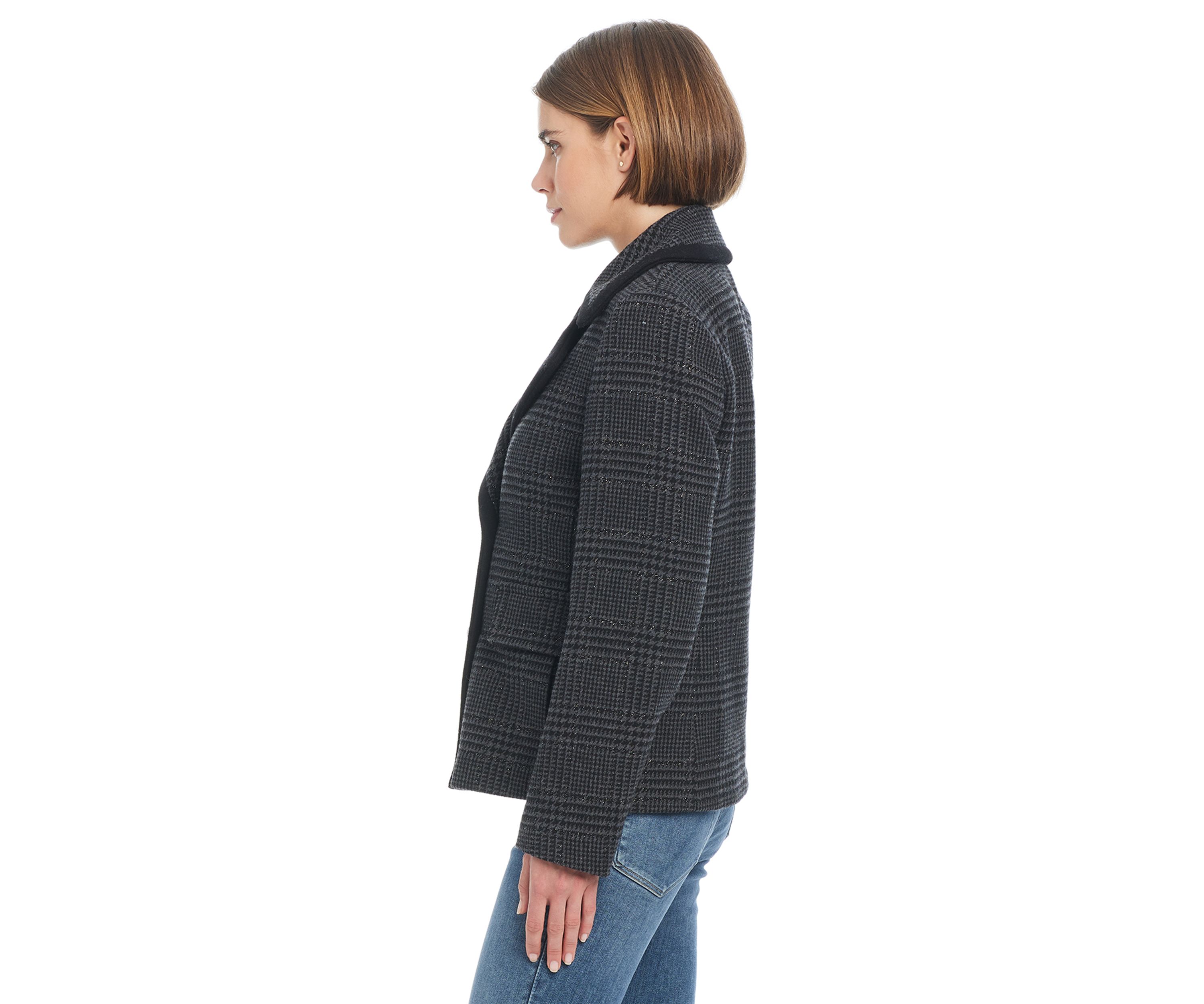 Womens Cropped Peacoat with Metal Buttons