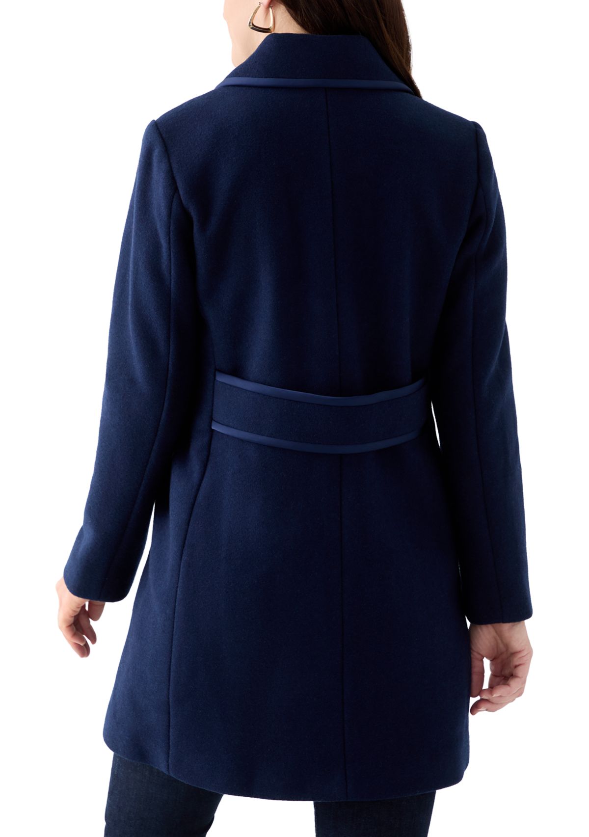Womens Single Breasted Wool Coat